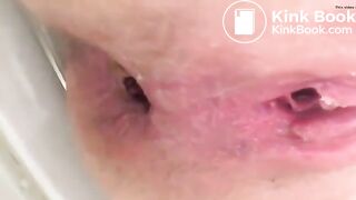 girl Piss and lovely shit in closeup