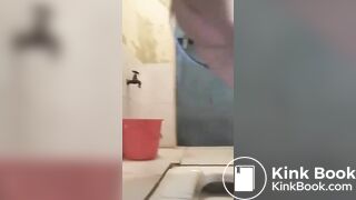 Shitting in toilet