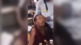 So drunk that she shits herself