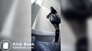 Beautiful Russian woman spy wc poop 03