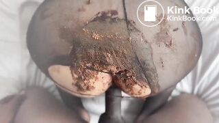 Pantyhose poop rip and sex