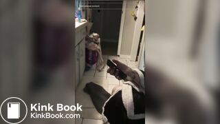 Girl with leg tattoos Pooping on Toilet (no noises)