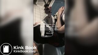 Girl with leg tattoos Pooping on Toilet (no noises)