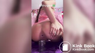 girl shitting in the jar to sell