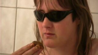 German lady doesn't like to eat her poo..