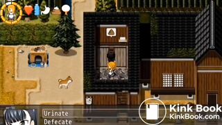 Two anime girls shit at an outhouse - video 2