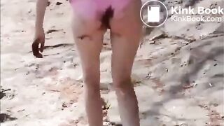 She poops her undies outdoors.. - video 2