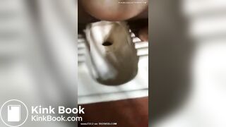 Desi aunty shitting in toilet