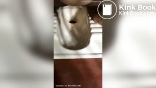 Desi aunty shitting in toilet