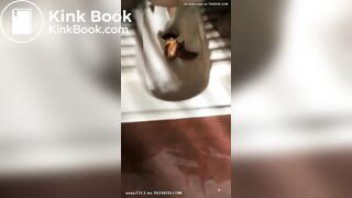 Desi aunty shitting in toilet