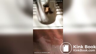 Desi aunty shitting in toilet