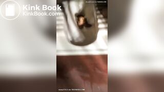 Desi aunty shitting in toilet