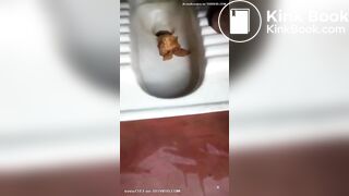 Desi aunty shitting in toilet