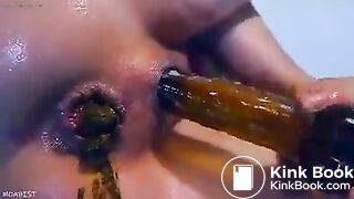 Blonde eat her own scat