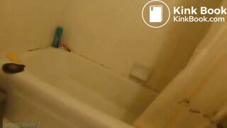 Pooping in her plastic panties..