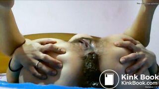 Pregnant woman shitting huge poop load