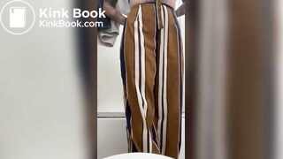 Tatted blonde shitting