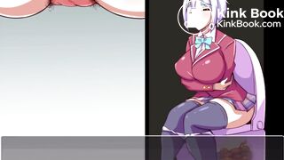 Three school girl pantypoop, pooping