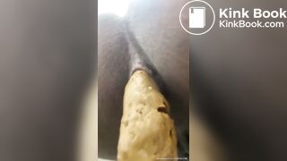 POV Ebony Scat Close-Up