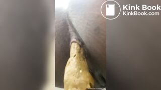 POV Ebony Scat Close-Up