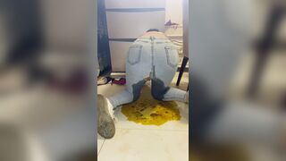 girl makes a huge mess