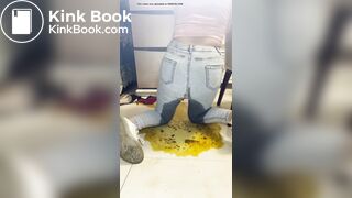girl makes a huge mess