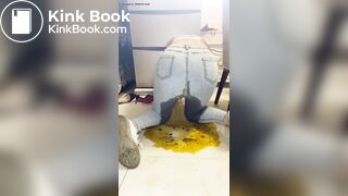 girl makes a huge mess