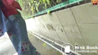 Japanese Girls in Yukata Pooping Outside (3/6)