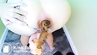 Girl anal scat dildo