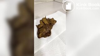 girl with nice ASS takes a big shit