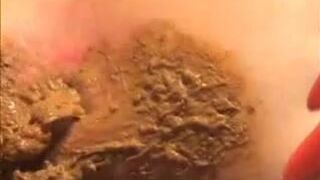 Putting panties back on after big shit