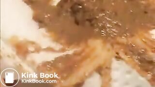 Putting panties back on after big shit