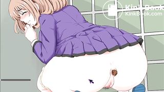 schoolgirl pooping