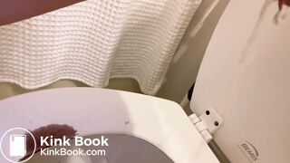 Woman eats her own shit