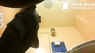 japanese girl try hard to poop