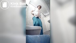 Girls pooping, pornera in the toilet