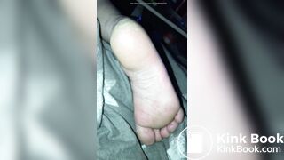 Amateur Milf sleeping scat in Panty with dry dirty sole