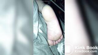 Amateur Milf sleeping scat in Panty with dry dirty sole