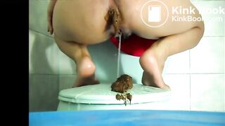 Turd on toilet seat