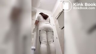 Shitshit on white pants