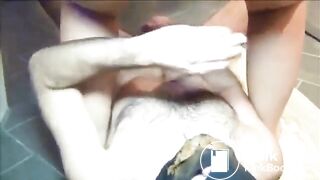 Mature beauty sucks his dick and shits in his mouth