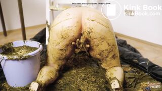 Dirty Dung Dirndl - masturbation in cowshit