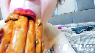 Cam Slut Does Dirty Anal and Tastes Part 2