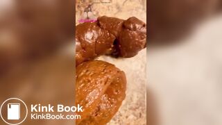 Thick turd on counter top