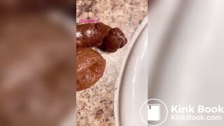Thick turd on counter top