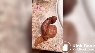 Thick turd on counter top