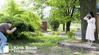 Sexy Asian woman in swimsuit diarrhea desperation