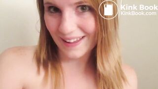 Hot girl talking and pooping on toilet