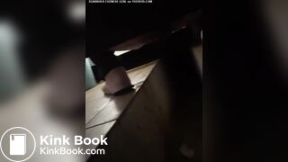 Chinese lady poops diarrhea in hurry at dinner time.