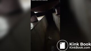 Chinese lady poops diarrhea in hurry at dinner time.